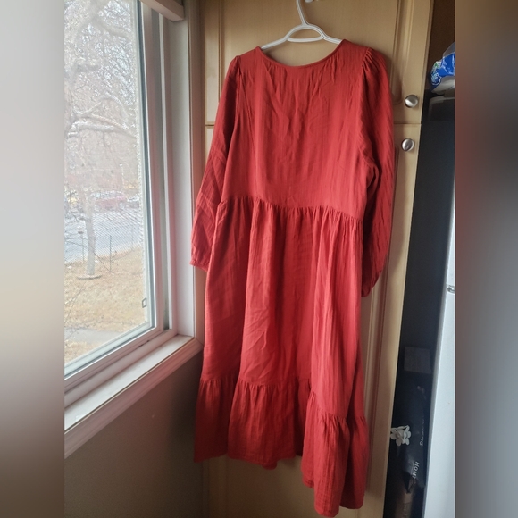 3 For $30 Old Navy 100% Cotton Red V-Neck Dress Xl - Picture 7 of 7
